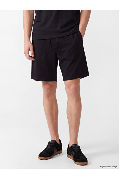 LC Waikiki Nevavm Regular Fit Belmando Fabric Men's Shorts with Difference