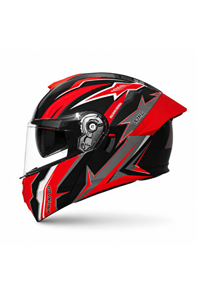 FIXATO Мотоциклетна/Скутерна модулна каска Viper, с двоен визьор, UV защита, ...