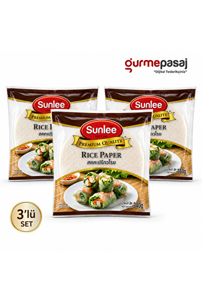 sunlee Pirinç Yufkası Rice Paper 340 G x 3 Adet