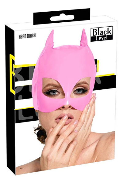 Black Level Vinyl Cat Mask S-L Shiny Pink
