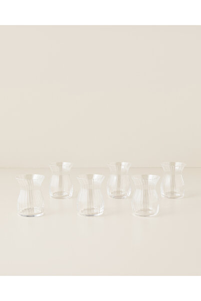 English Home Clario Glass 6-Piece Tea Cup Set 125 ml Transparent