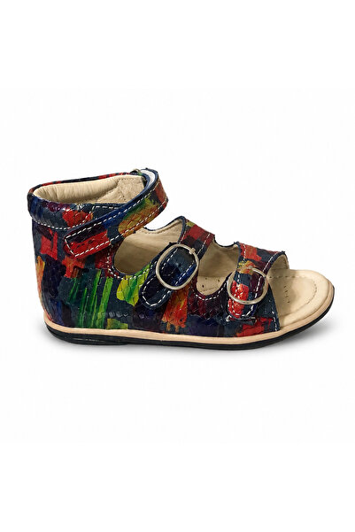 Ortopedia Unisex Navy Blue Patterned Sandals