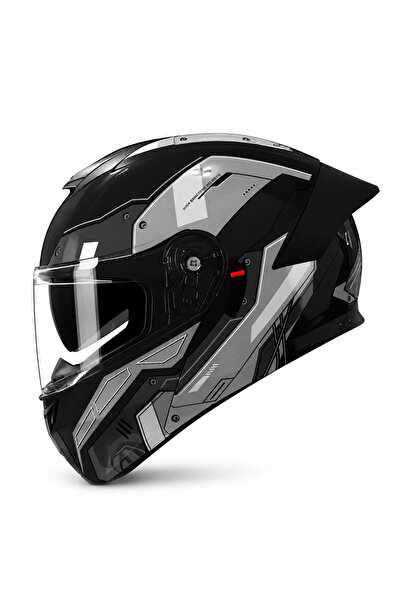 FIXATO Casca modulară pentru motocicletă/scuter Viper, cu vizieră dublă, prot...