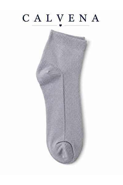Calvena Premium Men's Bamboo Booties Seamless Anti-Sweat 6-Pack Socks