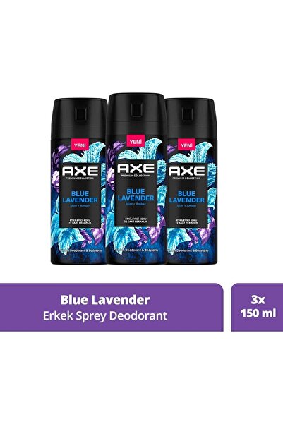 Axe Premium Collection Erkek Sprey Deodorant Blue Lavender 72 Saat Ferahlık 1...
