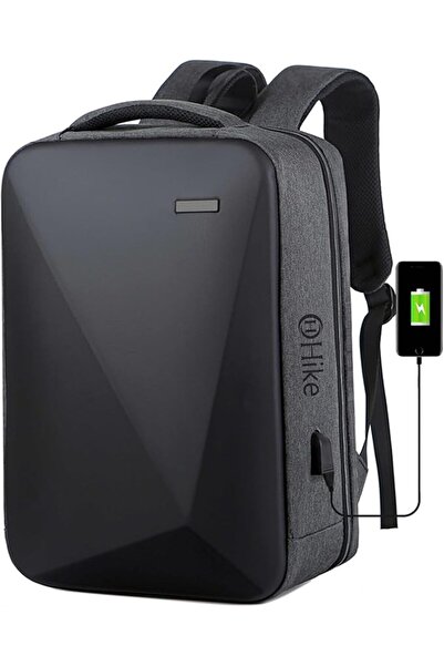 GENERAL Semi-Hard Shell Laptop Backpack with Integrated Lock and USB Port Wat...