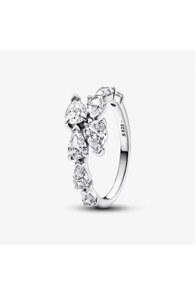 Choice72 6 AMC012672 S925 Silver Plated Pave Gem Floral Pearl Cluster Heart R...