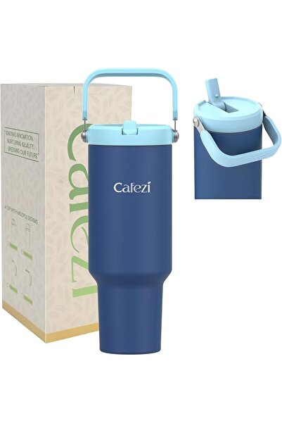 GENERAL Insulated Cup with Handle Leak-Proof with Flip Straw and Top Handle, ...