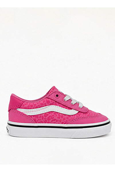 Vans Brooklyn Ls Slip-On Kids Pink Sneaker Shoes