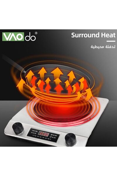 GENERAL Faawo One Burner Electric Stove, 4500W Electric Hot Plate, Portable Countertop Burner Cooktop with Timer