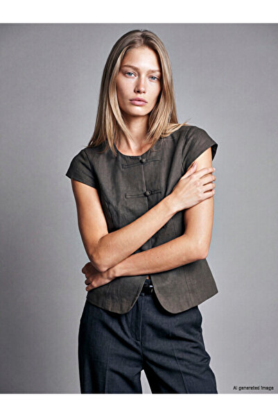 LC Waikiki Zero Roba Collar Decorated Buttoned Blouse for Style Enthusiasts f...