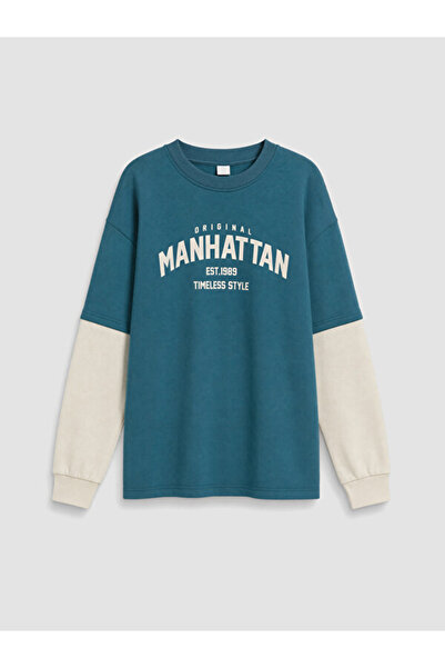 LC Waikiki Zero Roba Collar Manhattan Printed Boy's T-Shirt for Style Enthusi...