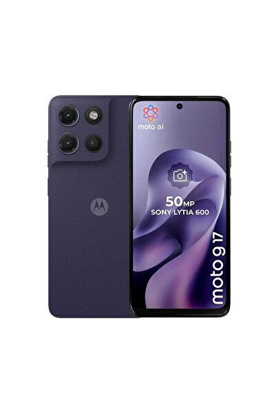 Motorola G17 4G Smartphone, 4 GB RAM, 256 GB Storage, Evening Blue