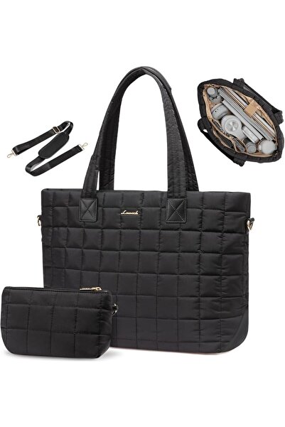 GENERAL LOVEVOOK Tote Bag for Women, Large Puffer Tote Bag with Zipper Quilte...