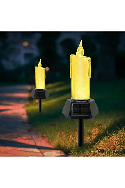 EXCEFORE Solar Powered Outdoor Pathway Lights Waterproof Flickering Flameless...