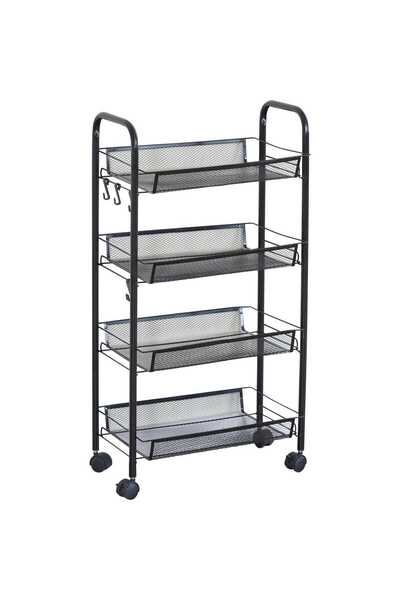 Maple Leaf Home CH Steel 4-Layer Rolling Storage Shelf