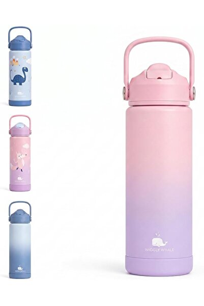 GENERAL Stainless Steel Water Bottle with Leak-Proof Straw for School Bpa-Fre...