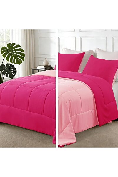 GENERAL Lightweight Reversible down Alternative Comforter Set with 2 Decorati...