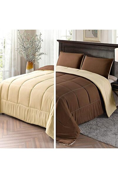GENERAL Lightweight Reversible down Alternative Comforter Set with 2 Decorati...