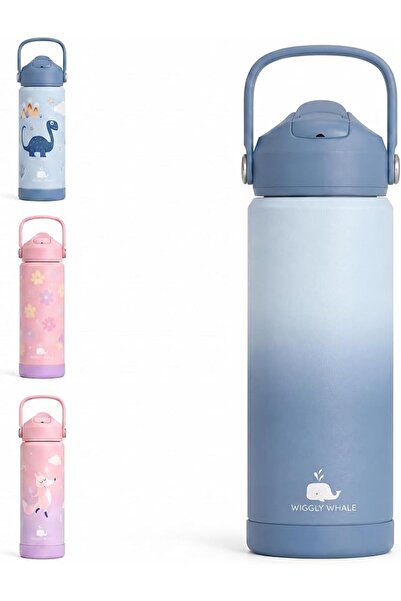 GENERAL Stainless Steel Water Bottle with Leak-Proof Straw for School Bpa-Fre...