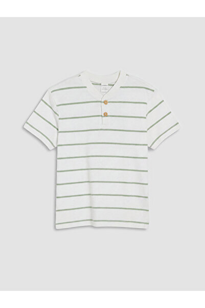LC Waikiki Two Mt Shop Quality V-Neck Striped Boys' T-Shirt