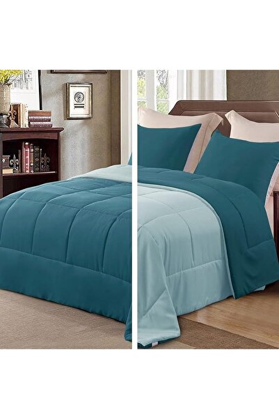 GENERAL Lightweight Reversible down Alternative Comforter Set with 2 Decorati...