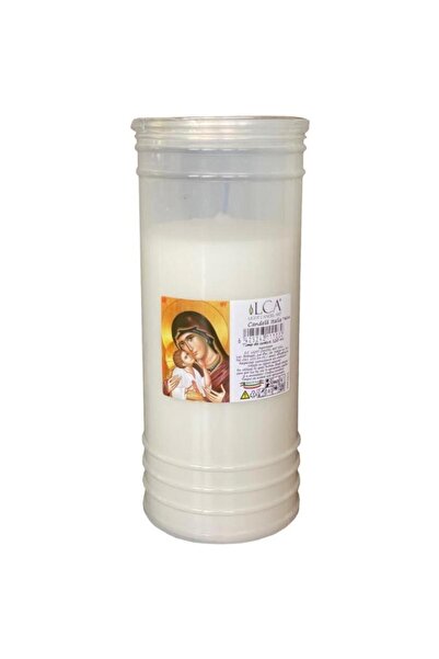 LCA Candela cu Capac, Anti-vant, Alb, Plastic