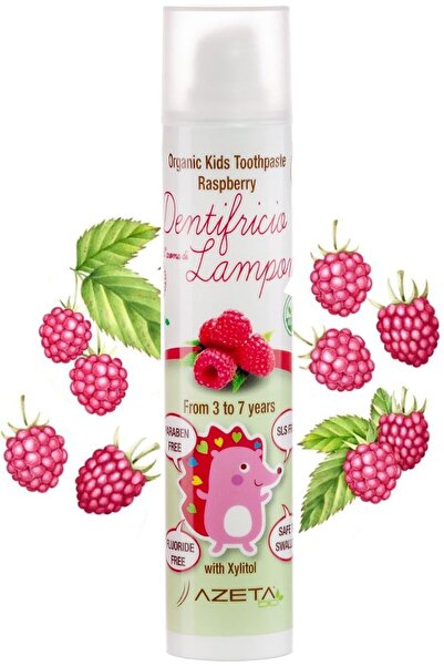 Azeta Bio Raspberry Flavoured Children’s Toothpaste Organic Vegan 3 to 7 Year...