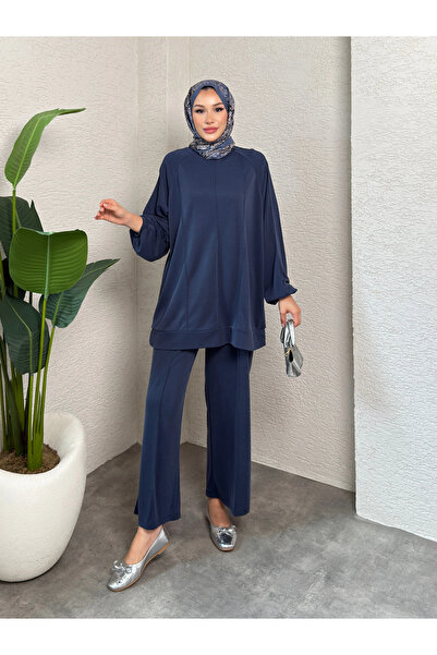 Mihran Butik Elegant Model Pike Fabric Women's Top and Bottom Set