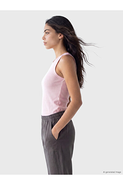 LC Waikiki Crew Neck Women's Ribbed Tank Top