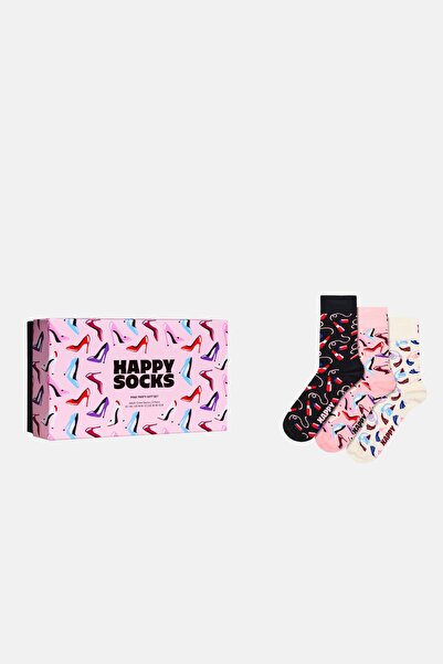 Happy Socks - Multi-Colored 3-Piece Party Patterned Cotton Socks Set