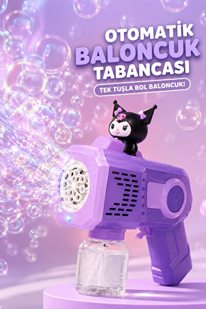 ZİVENTA Otomatik Baloncuk Tabancası 8 Çıkışlı Işıklı Köpük Balon Makinesi Oyu...
