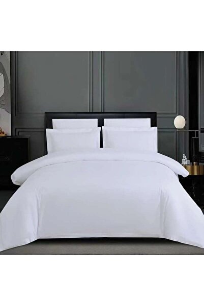 Alhabib bedding طقم غطاء لحاف صيفي مزدوج فندقي فاخر أبيض بدون حشوة يناسب سرير...
