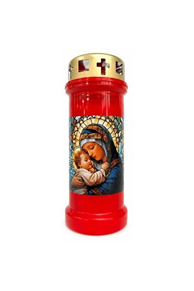 Bolsius Set 3 x Candela Bolsius, Numarul 6, cu Capac, Rosu