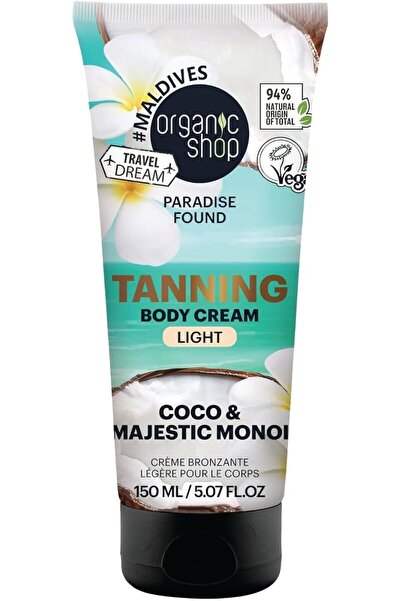organic shop Paradise Found Tanning Body Cream Light. Coco & Majestic Monoi, ...