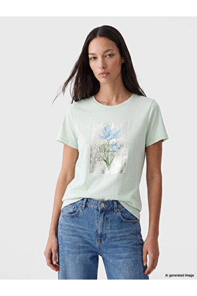 LC Waikiki Printed 100% Cotton Women's T-Shirt