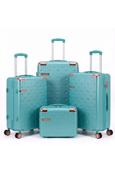 Dubai Power 4PC ABS Hardside Luggage Set 14/20/24/28 Inch | Lightweight Carry...