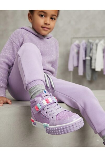 McDark Children's Long Ankle Boots with Velcro and Laces for All Seasons - Lila