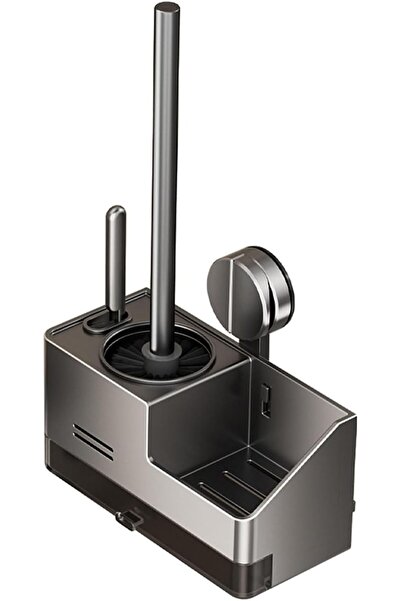 GENERAL Toilet Brush and Holder Set with Suction Cup, Wall-Mounted Bathroom B...