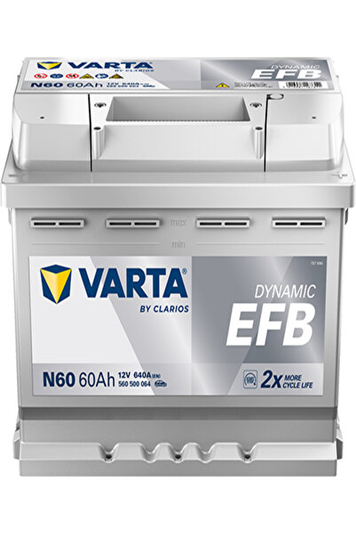 Varta N60 EFB 60Ah 640A Start Stop Akü 12V – 560502026