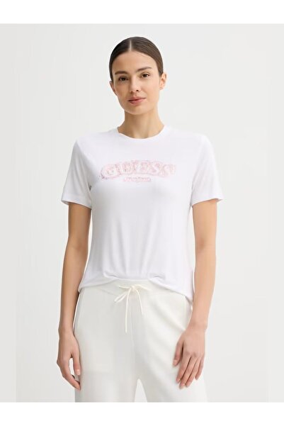 Guess Athleisure Women's T-Shirt V6Gi15K2982-G011 Leona Ss Cn T-Shirt