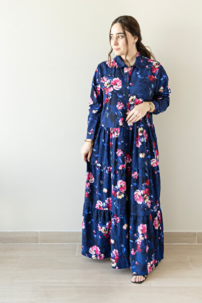 LINELLE Print Tiered maxi Dress