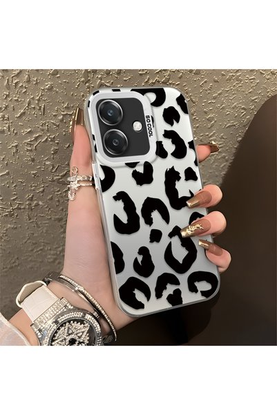 CHICASELUX Oppo A3/A3X 4G/5G Compatible Black Leopard Print Silicone Phone Ca...