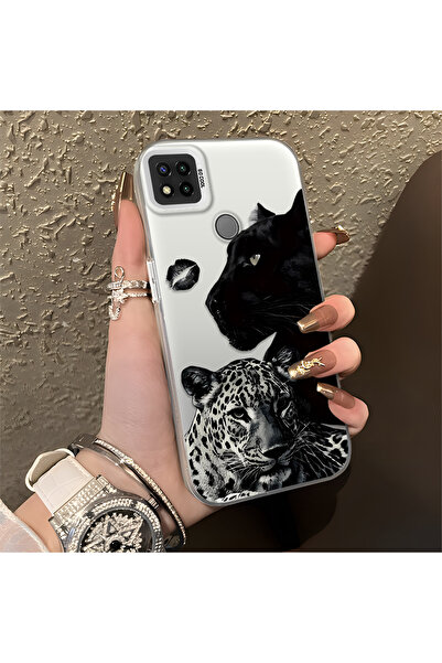 PATTERNOVA Redmi 9C/10A Uyumlu Cool Panter Leopar Tasarımı Telefon Kılıfı, Şı...