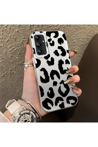 CHICASELUX Samsung Galaxy A14 4G/5G Compatible Black Leopard Print Silicone P...