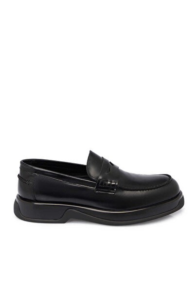 Tergan Siyah Hakiki Deri Erkek Loafer - E25S1AY57418-A35