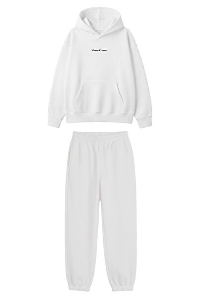 The Champ Clothing Unisex Oversize Σετ Φόρμας Champ & Leisure με στάμπα σε λε...