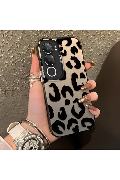 CHICASELUX حافظة هاتف من السيليكون مطبوعة بنقشة الفهد الأسود متوافقة مع Vivo ...