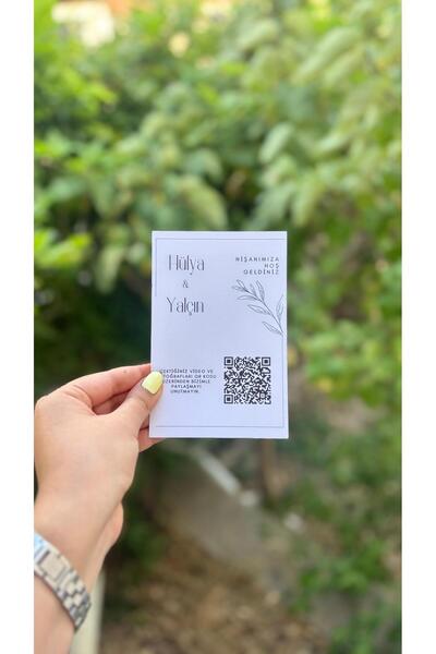 COMO COLLECTİON 20 ADET SADE ŞIK QR DETAYLI MASA KARTI - SÖZ , NİŞAN , DÜĞÜN