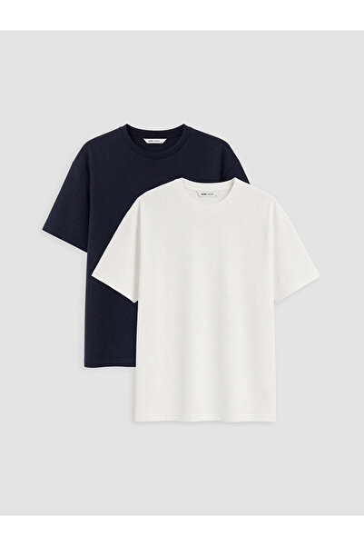 LC Waikiki Peak New Season White Crew Neck Men's T-Shirt 2-Pack